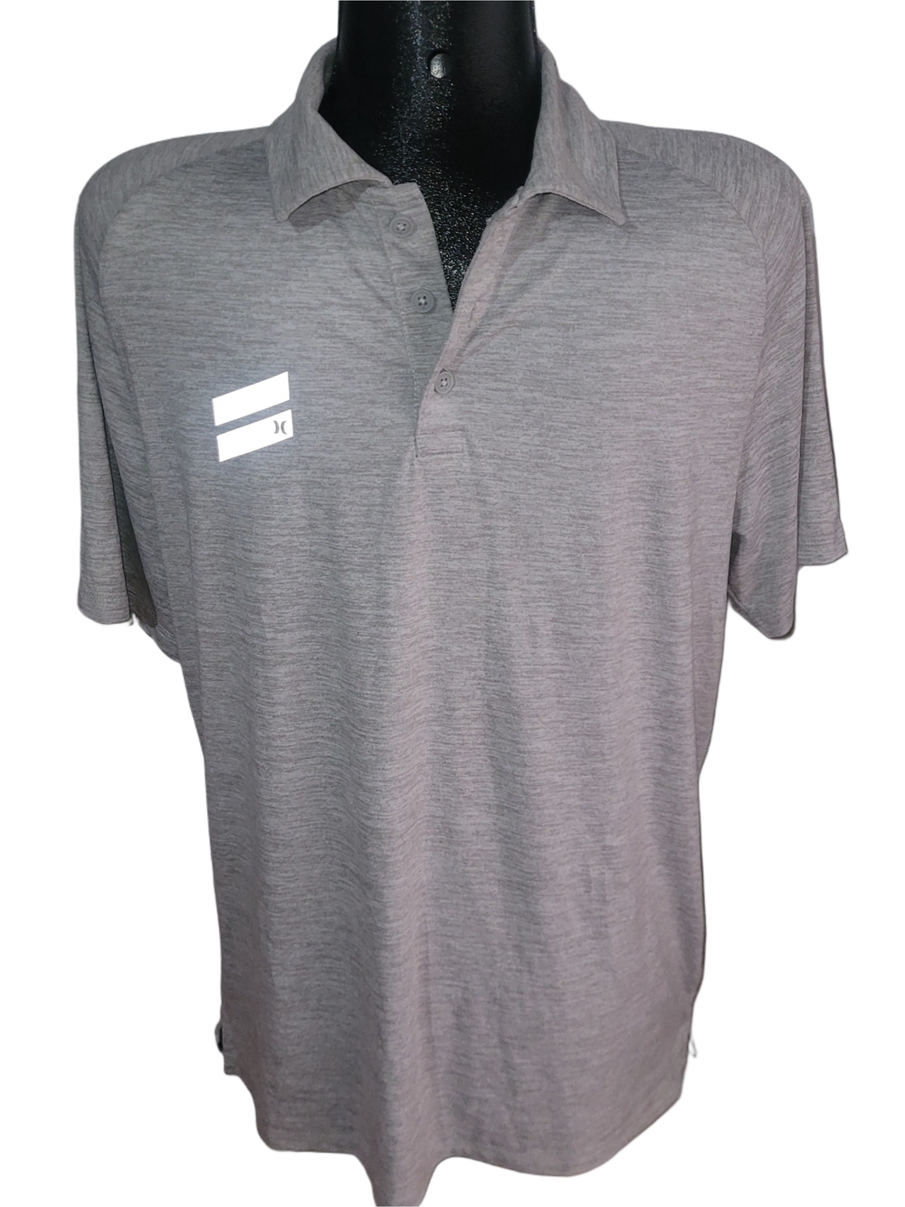 Hurley Men’s Gray Heather Polo Shirt Size M